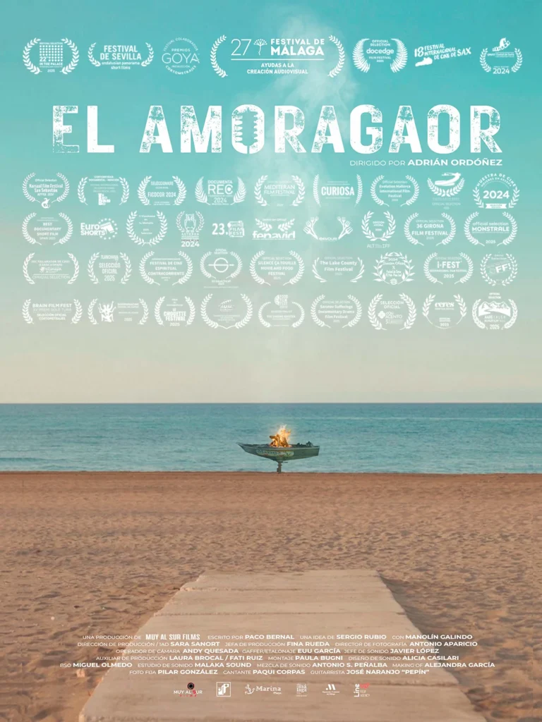 Cartel del cortometraje El Amoragaor producido por una productora audiovisual y productora de cine en Málaga