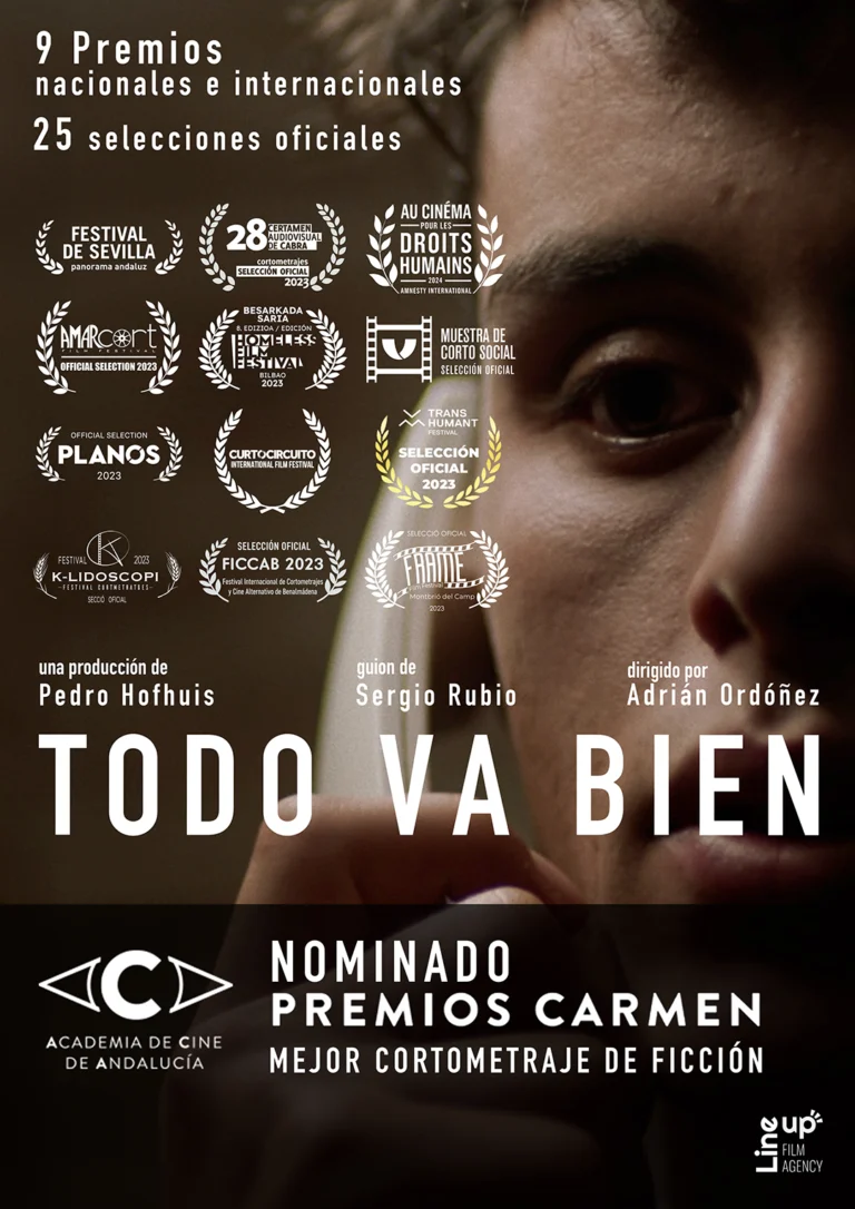 Cartel del cortometraje Todo Va Bien producido por una productora audiovisual y productora de cine en Málaga